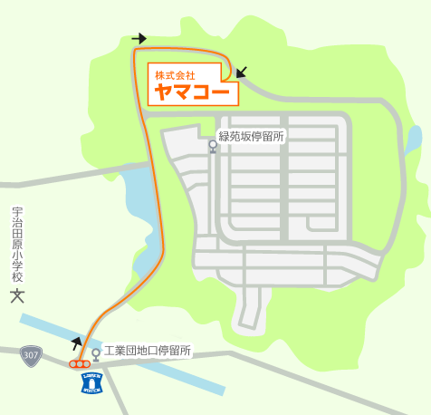 宇治田原工場(周辺図)
